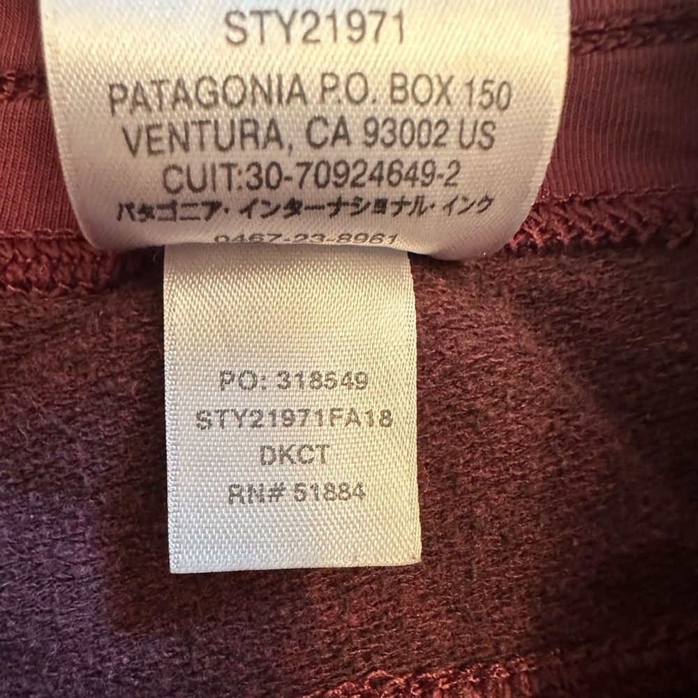 Patagonia‎ Size M Women’s Ahnya Jogger Pants Knit Organic Cotton Maroon #21971 - Picture 5 of 9